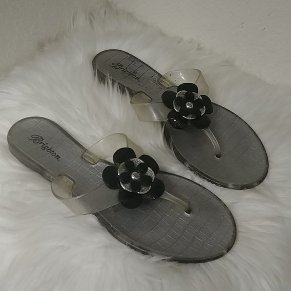 Brighton Jelly Flower Flip Flop Sandals - Picture 1 of 12